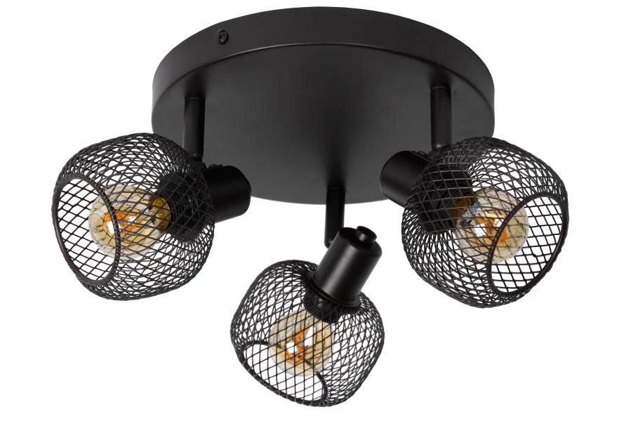 Lucide MAREN - Spot plafond - Ø 37 cm - 3xE14 - Noir - éteint